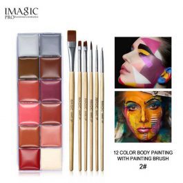 Warm colors for the body with a set of brushes